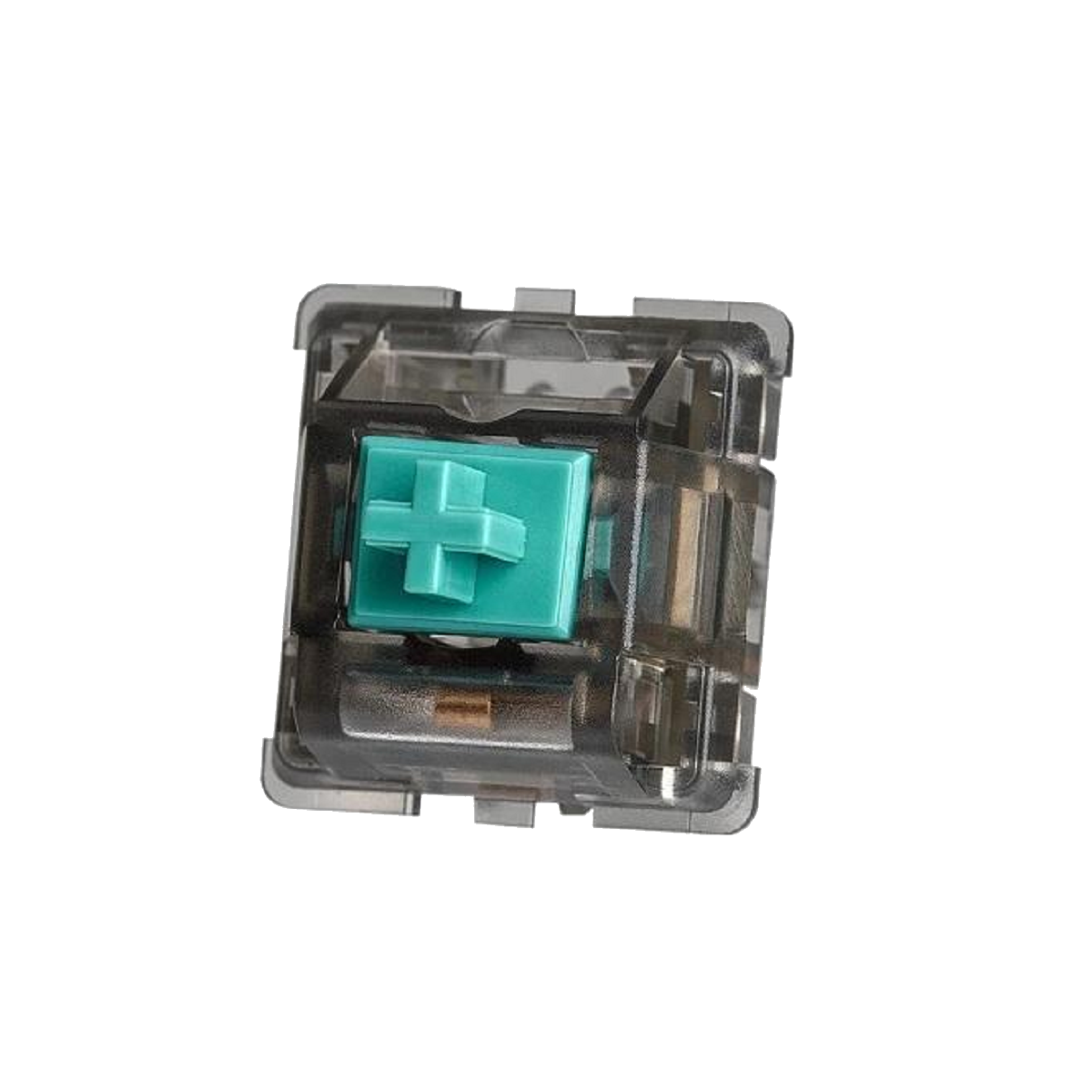 Grey and turquoise mechanical switch